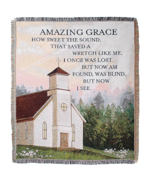 Amazing Grace Quilted Throw Gift item