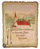 Amazing Grace Quilted Throw Sympathy blanket, memorial throw, or thoughtful gift for friends and family. 