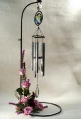 Amazing Grace Wind Chime with Flowers 