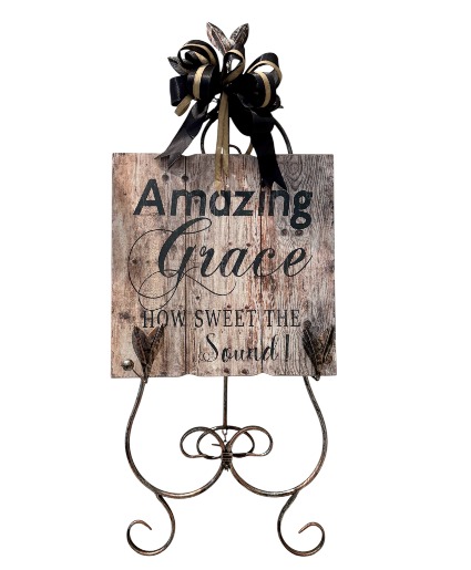 Amazing Grace Wooden Plaque Sympathy Home Decor