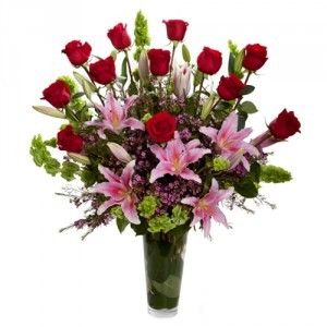 Amazing Roses & Lilies vase Vase