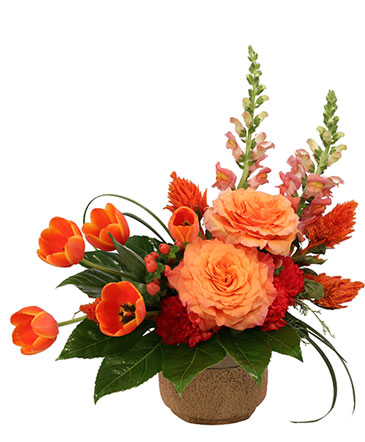 Amber Affection Flower Arrangement in Calgary, AB | MIDNAPORE FLOWER MAGIC