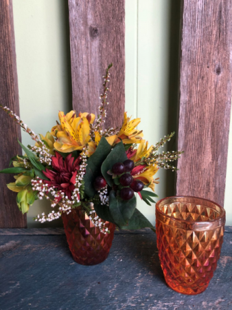Amber Glass Fall Arrangement
