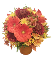 Amber Glow Flower Arrangement