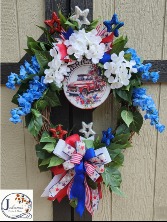 America  Grapevine Wreath