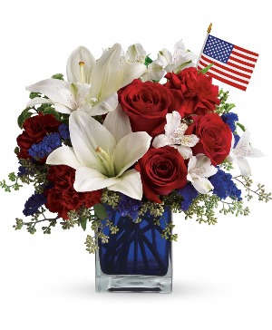 America The Beautiful Vase Arrangement