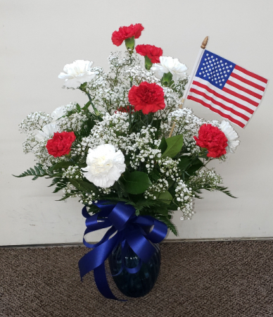 American Anthem Bouquet  FHF 68-23 Vase Arrangement