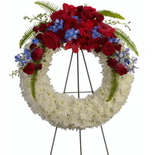 American Crescent Funeral Wreath