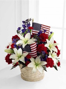 AMERICAN FLAG BASKET