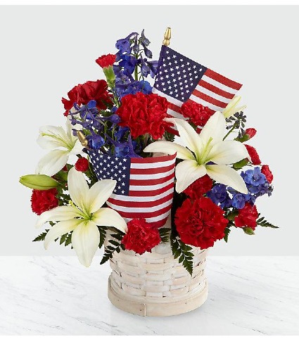 American Glory Basket Floral Arrangement