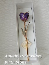 Amethyst Gold Rose - February Birth Stone Month 