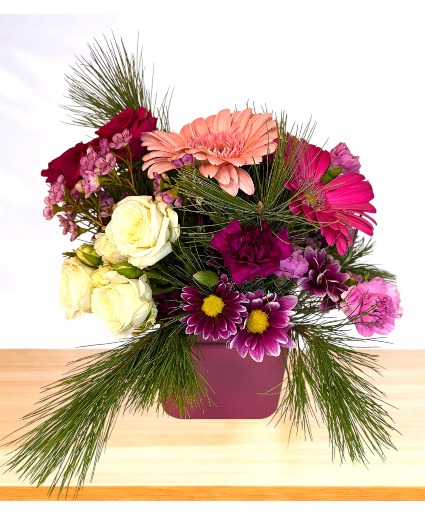 Amethyst Kiss Vase Arrangement