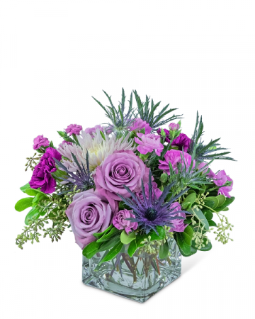 Amethyst Sparkle Flower Arrangement in Nevada, IA | Flower Bed