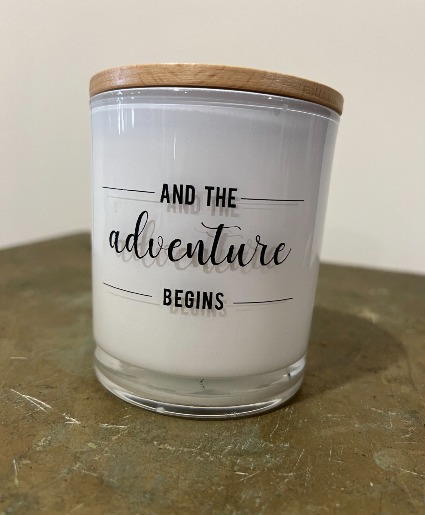 And the Adventure Begins Candle 