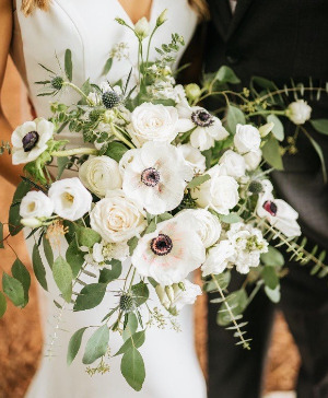 Anemone White Wedding Bouquet
