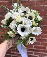 Anemones and Other Fine Flowers Wedding Bouquet