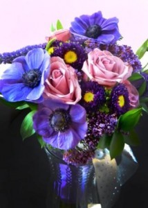 Anemones for Stephanie Bridal Bouquet
