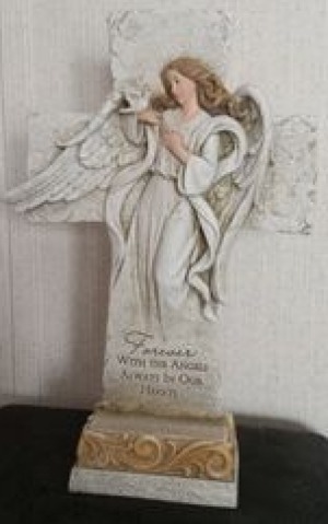 Angel & Cross Statue
