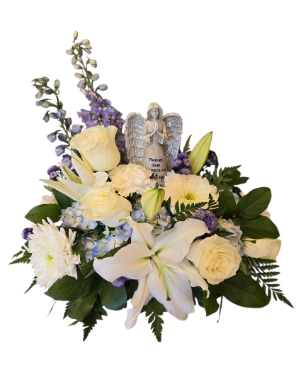 Angel Figurine Sympathy Dish Sympathy Arrangement