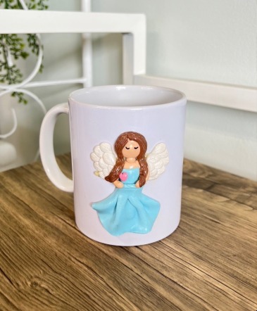 Angel Mug Handmade with Polymer in Newmarket, ON | FLOWERS 'N THINGS FLOWER & GIFT SHOP