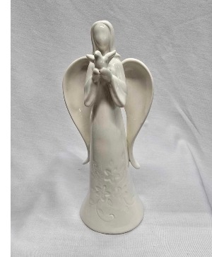 Ceramic Angel Statue with Dove Ceramic Statue