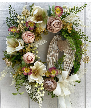 Angel Wing Grapevine Wreath Powell Florist Exclusive