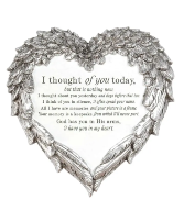 Angel Wing Heart Garden Memory Stone 