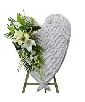 Angel Wing Standing Spray with Keepsakie Standing Spray