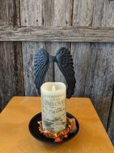 Angel wings candle stand  