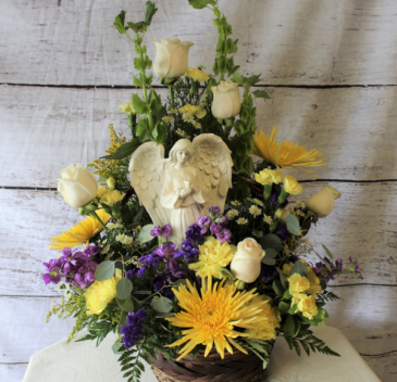 Angel Wings Funeral in Stevensville, MT - WildWind Floral Design Studio