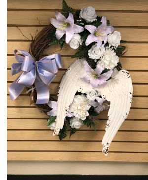 Angel Wings Grapevine Wreath