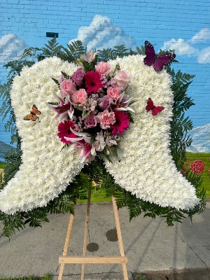 Angel wings pink Funeral 