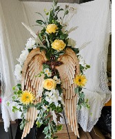 Angel Wings w/ Yellow & White Silks 