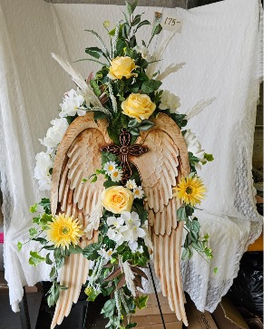 Angel Wings w/ Yellow & White Silks 