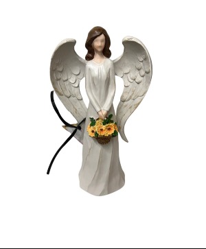 Angel with Basket of Sunflowers