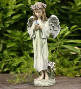 Angel with Bluebird Gift