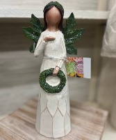 Angel with Christmas Wreath Angel