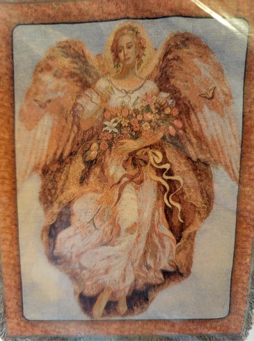 Angel With Flowers Sympathy Afghan  in Troy, MI | DELLA'S MAPLE LANE FLORIST