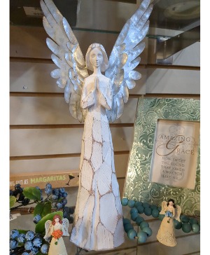 Angel with metal wings 