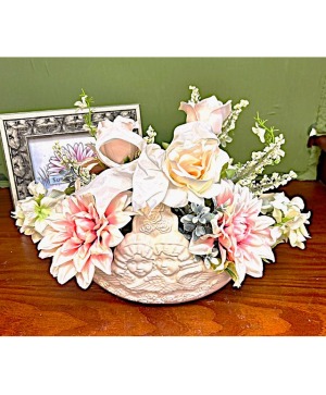 Angelic Basket  Silk Arrangement 
