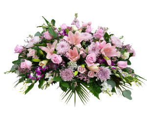 Angelic Blooms Pink & Lavender Casket Spray