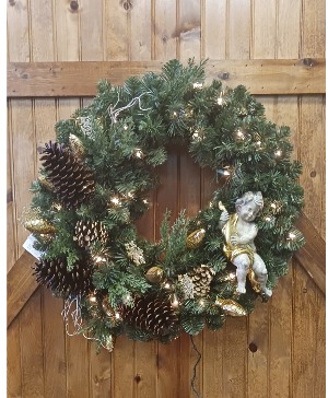Angel's Glow Artificial Wreath