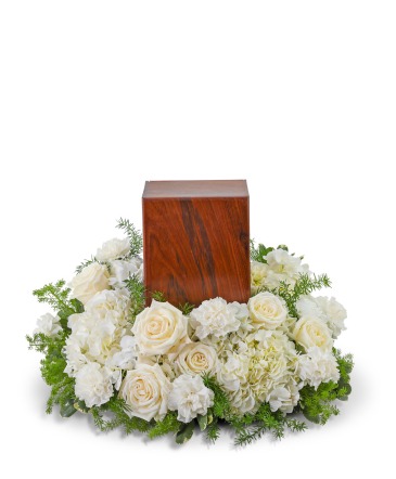 Angels Among Us Urn Surround Sympathy Arrangement in Mahopac, NY | EMY Custom Flowers Angels Among Us Urn Surround Sympathy Arrangement in Mahopac, NY | EMY Custom Flowers