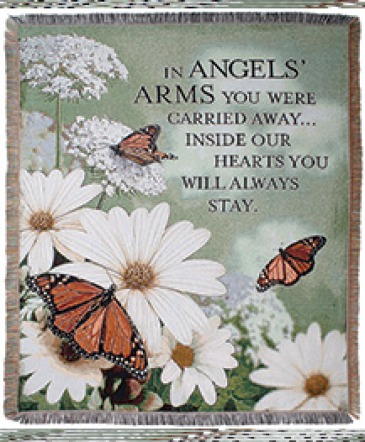 Angel's arms throw in Goshen, IN | Wooden Wagon Floral Shoppe Inc.