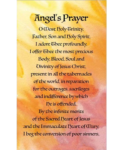 Angel's Prayer Prayer Card Add-on