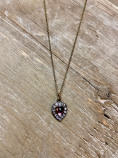 Anne Koplik Purple Heart Necklace  