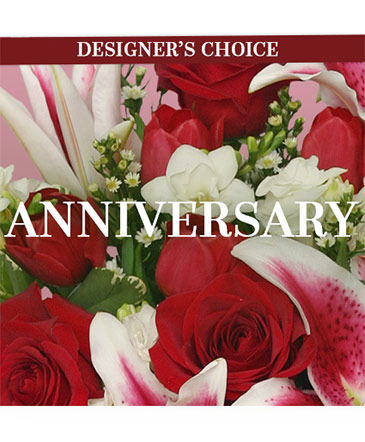 Anniversary Gift of Florals Designer's Choice in Ventura, CA | Mom And Pop Flower Shop