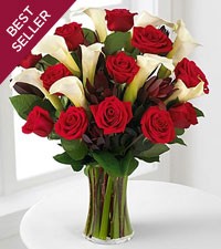 Beautiful Callys & Roses Bouquet romance