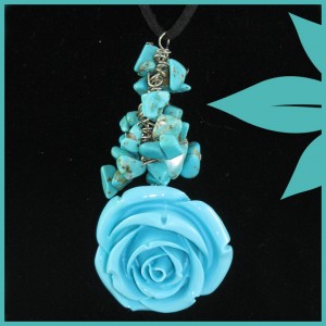 Antique Rose Necklace (Turquoise) Jewellery