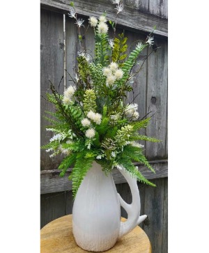 Antler vase artificial arrg 